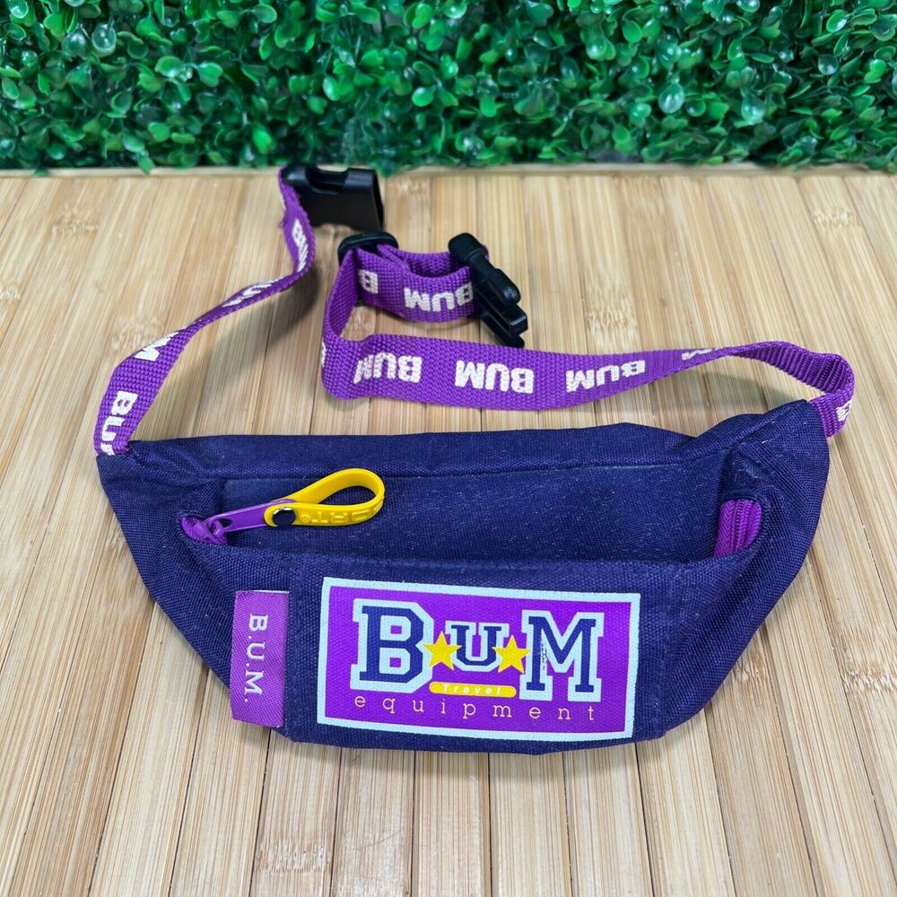 Vintage 90s BUM Equipment Travel Waist Fanny Pack Small Size Max Waist 30 in